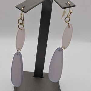 3 Inch Dangle two-color acrylic earrings